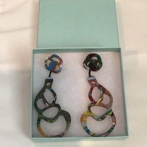 Italian Art crafted drop earrings